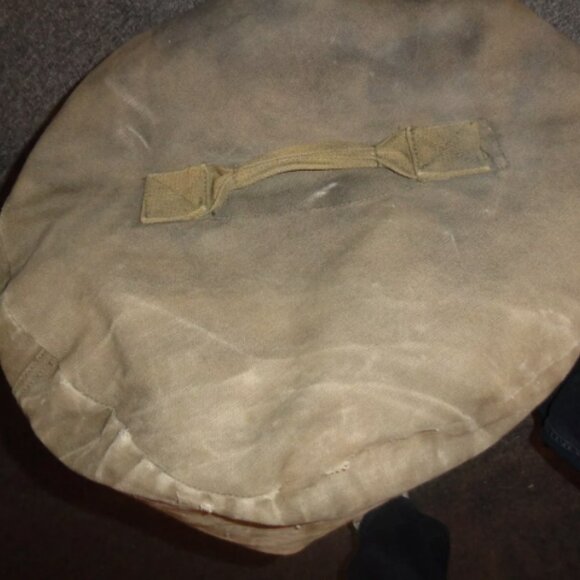 VINTAGE 1985 FRENCH FRANCE LARGE GREEN DUFFLE BAG COMMANDO SCHOOL ISSUE LD 4355 - Picture 12 of 13